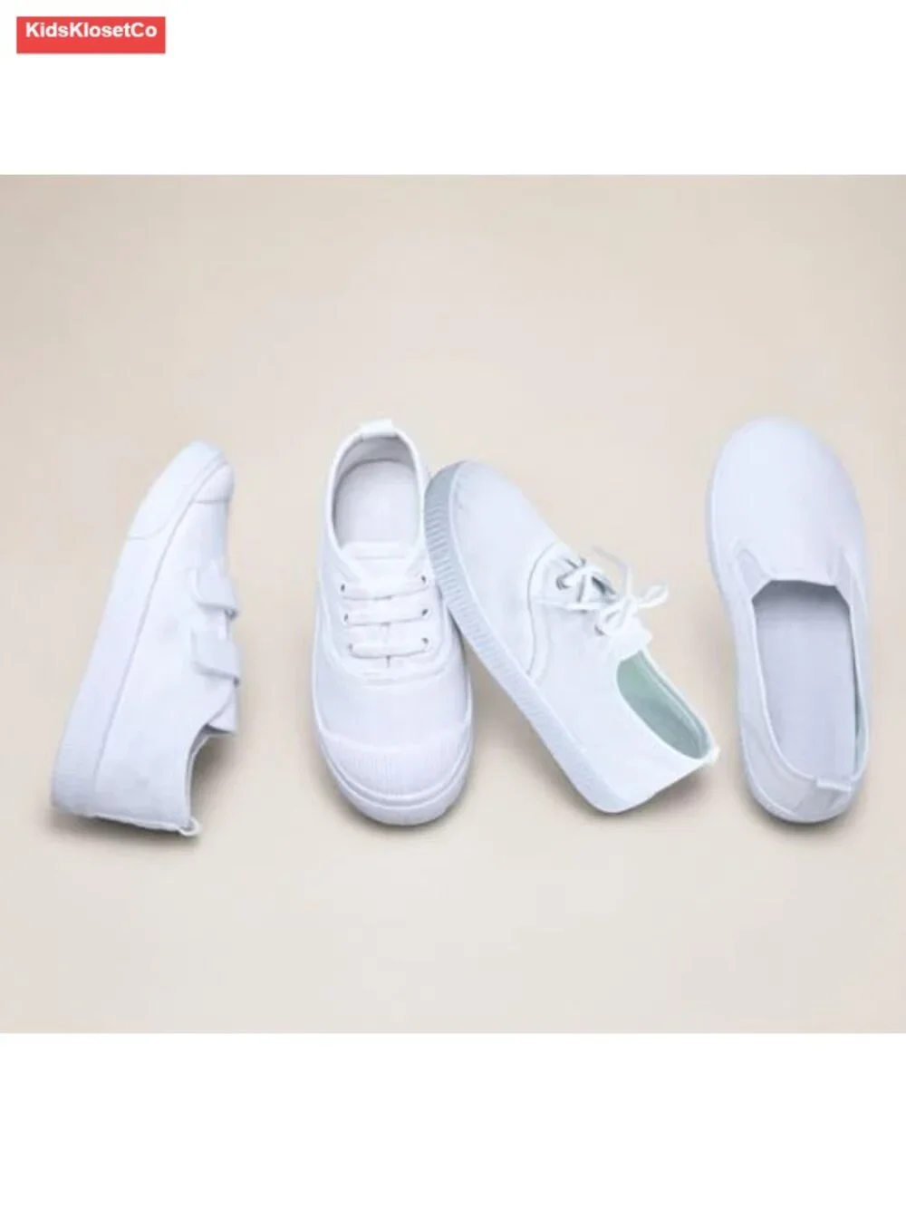 Canvas Sneakers for Girls, Breathable Kids Athletic Shoes, Casual Low Top
